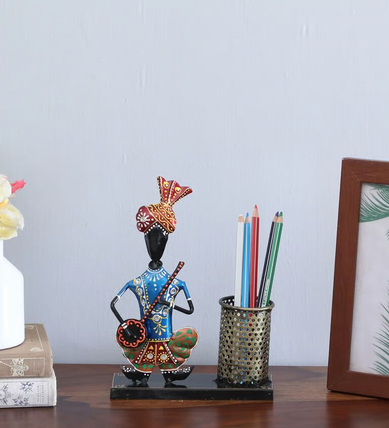 Musician Multicolour Metal Pen Stand