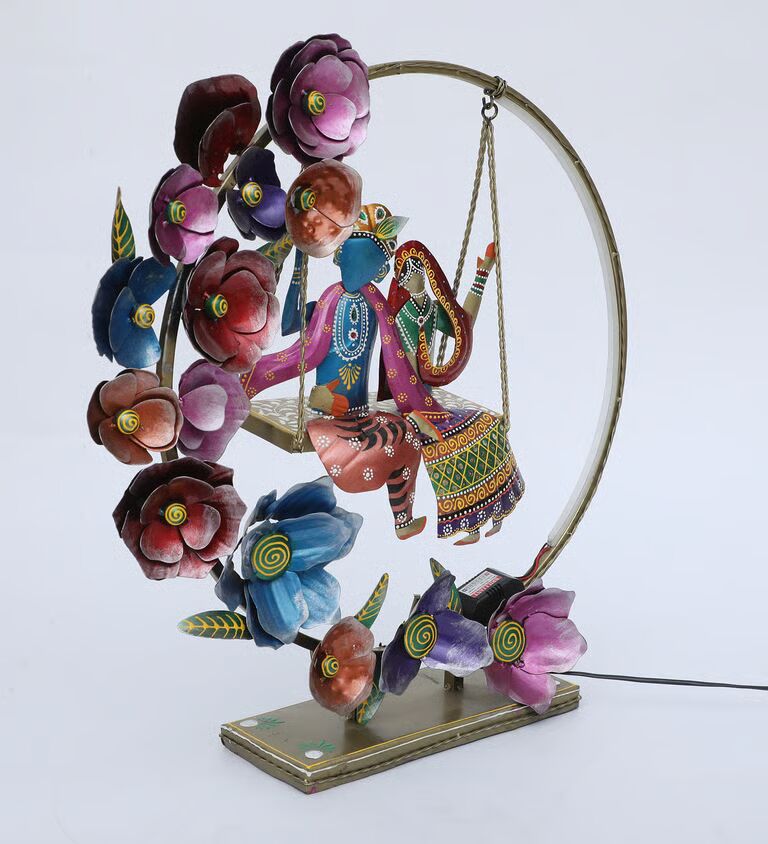 Krishna Jula 24 Inch Multicolour Iron Idol