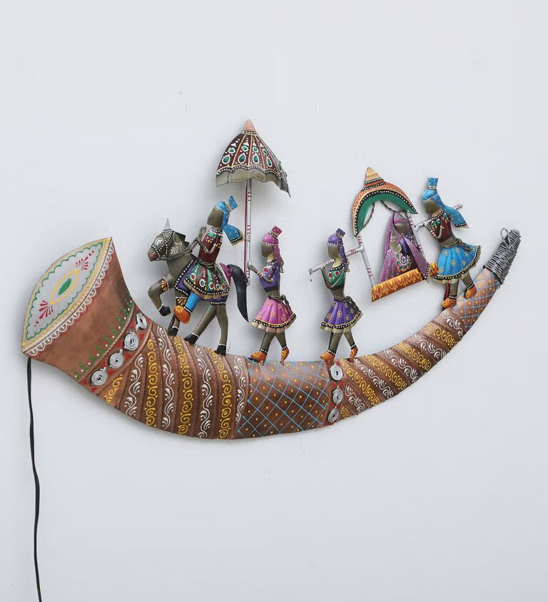 Sehenai Multicolour Iron Wall Art