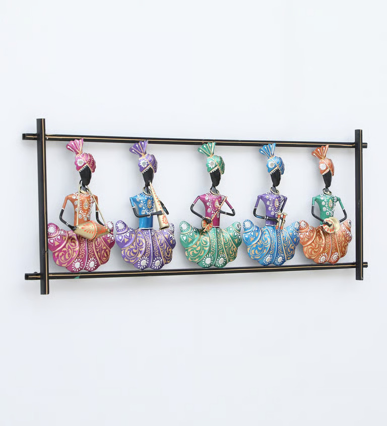 Decorative Safa Multicolour Metal Wall Art