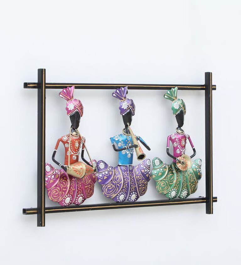 Decorative Safa Panel Horizantal Multicolour Metal Wall Art