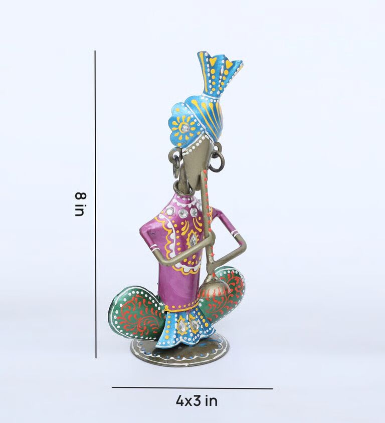 Punjabi Musician S/3 Multicolour Metal Figurines