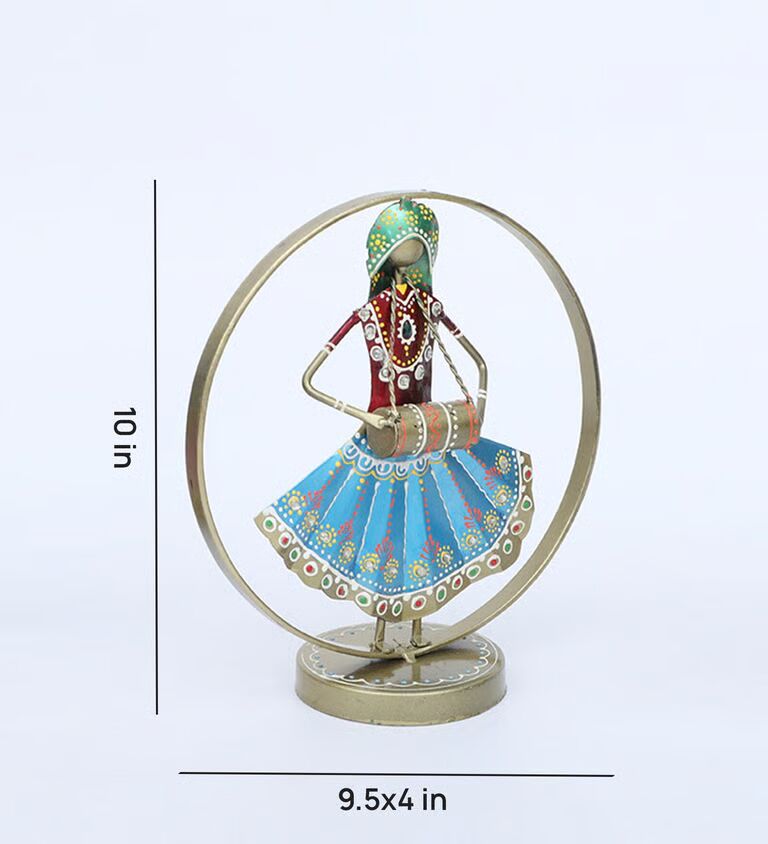 Lady Ring S/3 Multicolour Metal Figurines