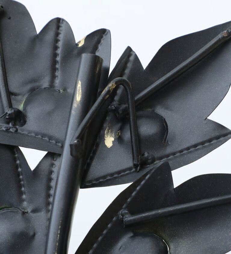 Decorative Peacok Krishna Tree Multicolour Iron Wall Art