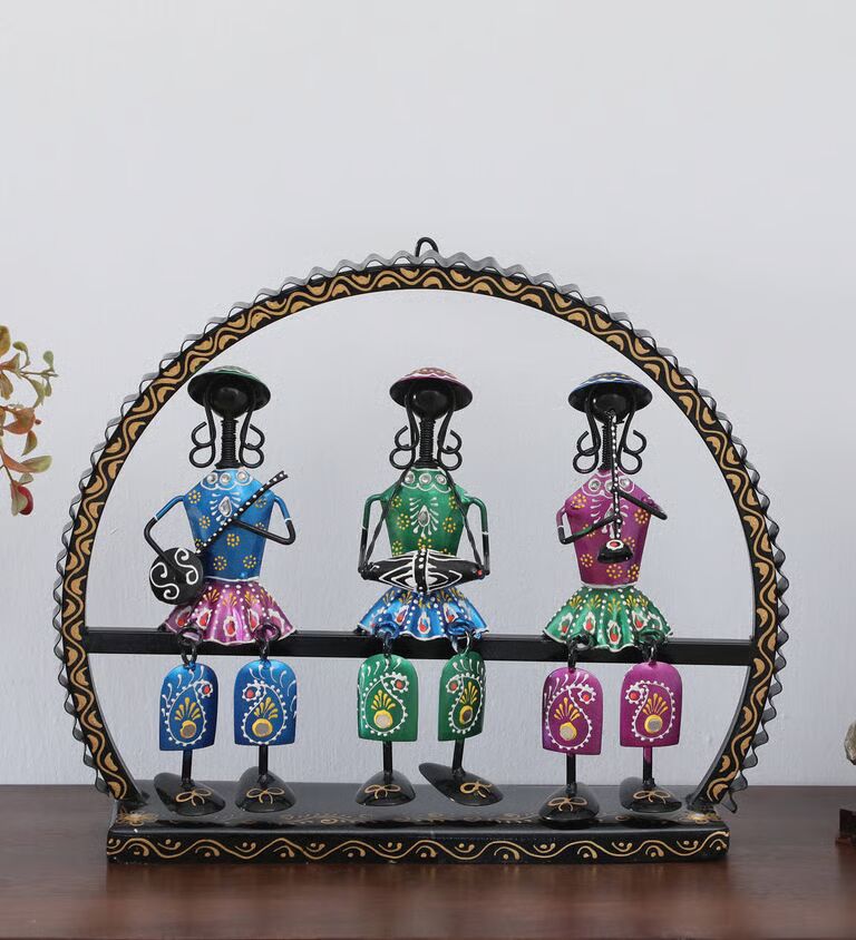 Lady Multicolour Iron Figurines