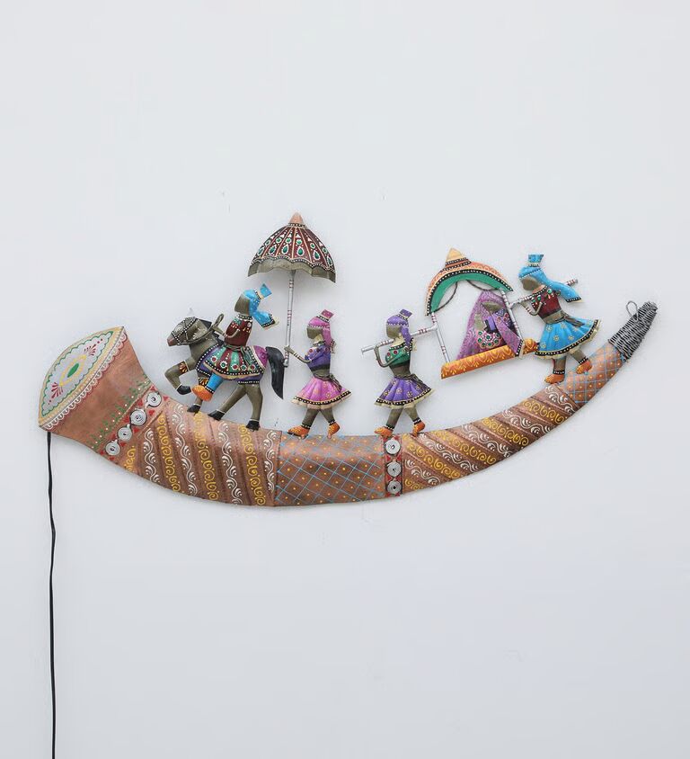 Sehenai Multicolour Iron Wall Art