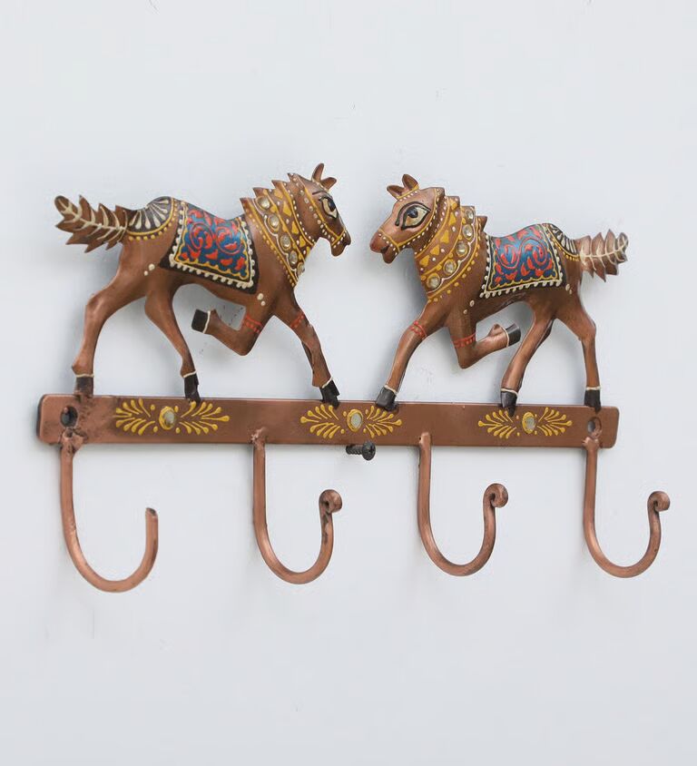 Horse Multicolour Iron Key Holder