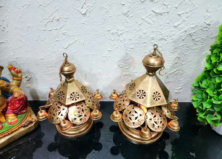 6 bell laltin table and wall decor haritaz look  tea light  s\2 