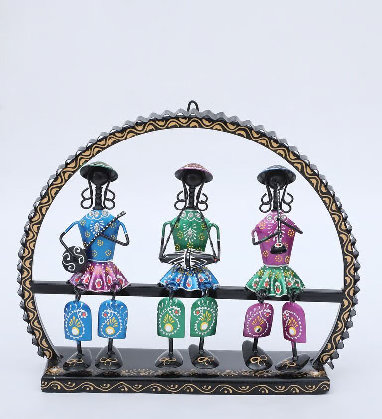 Lady Multicolour Iron Figurines