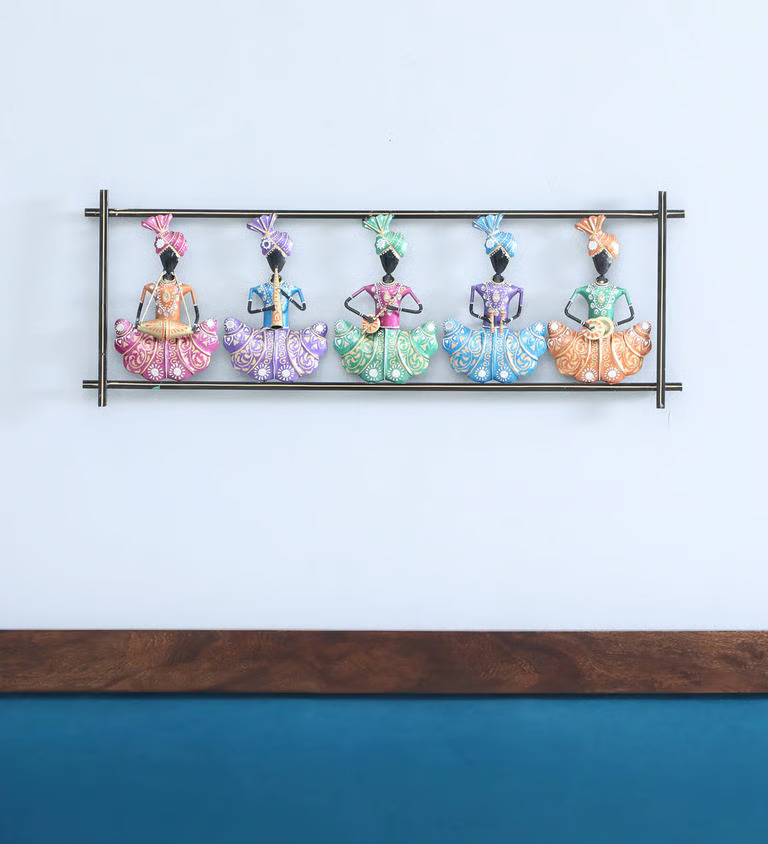 Decorative Safa Multicolour Metal Wall Art