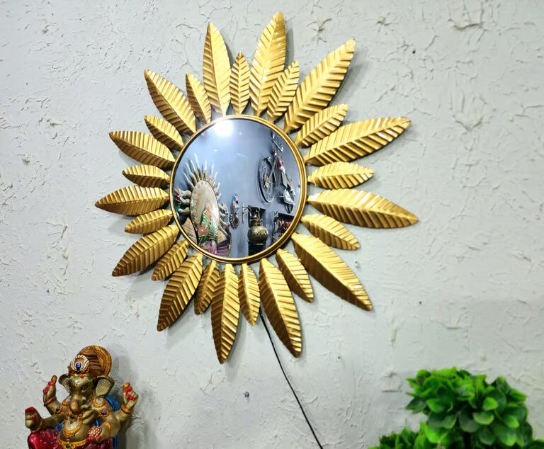 Decorative Multicolour Mirror golden