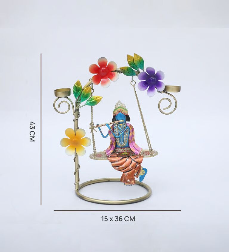 Krishna Jula Multicolour Iron Idol