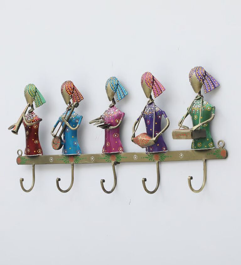 5 Safa Multicolour Iron Key Holder