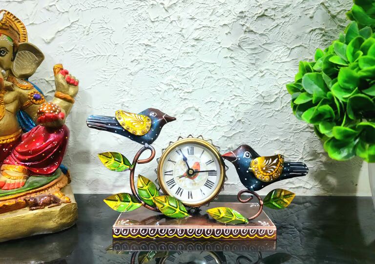 Multicolor Iron 2 bird clock