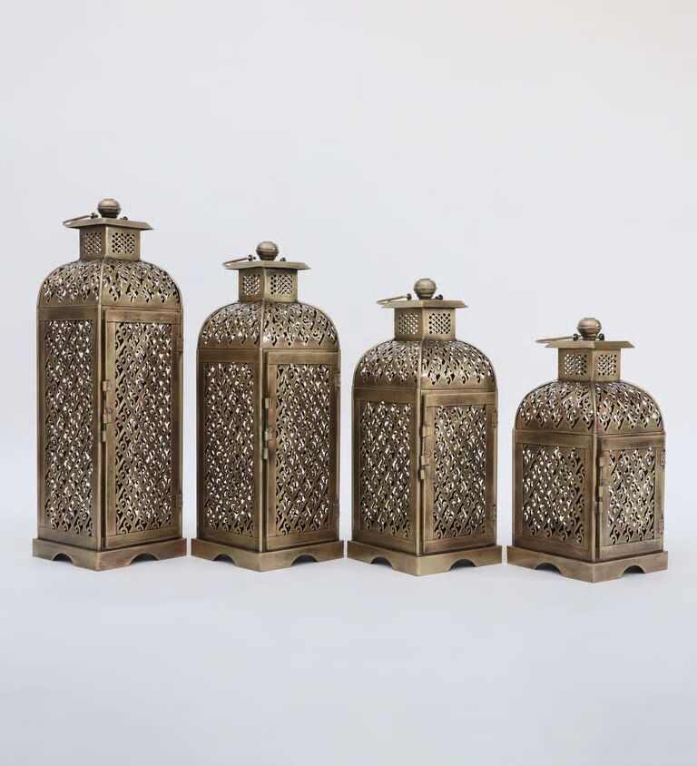 Laltin Set Of 4 Multicolour Iron Tea Light Holder