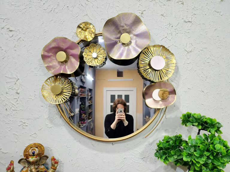 Decorative Multicolour flower mirror