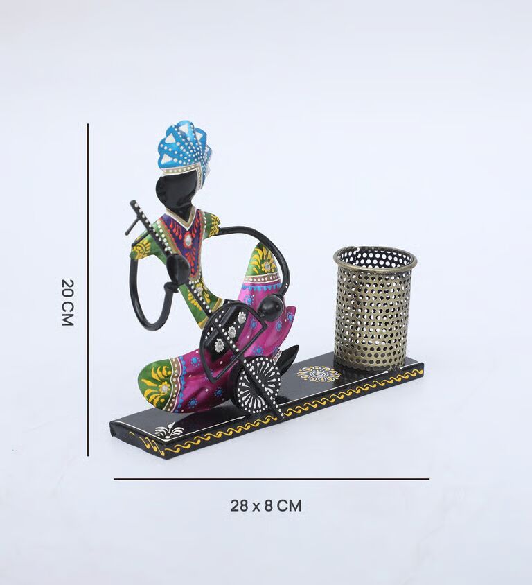 Nagpuri Multicolour Iron Pen Stand