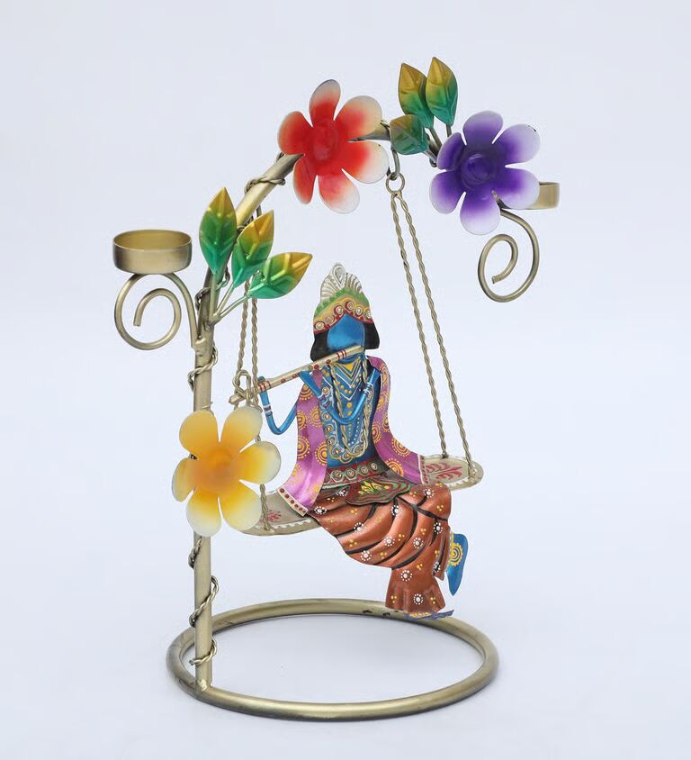 Krishna Jula Multicolour Iron Idol