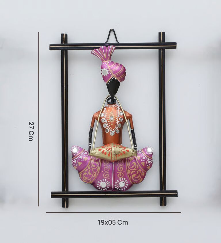 Punjabi Set Of 3 Multicolour Iron Wall Art