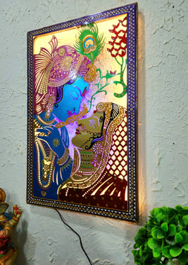 Decorative Multicolour Radha Krishna Fram Led