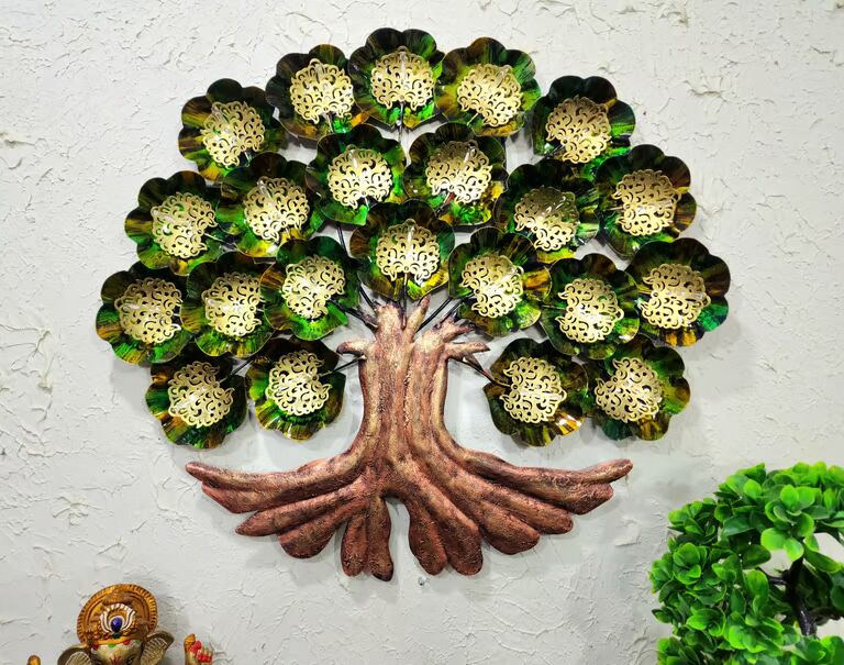 Decorative Multicolour Modern tree green