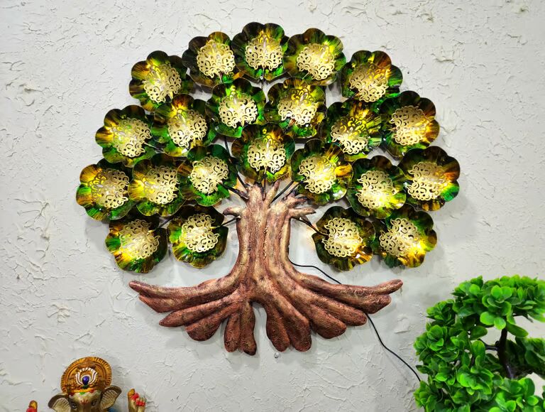 Decorative Multicolour Modern tree green