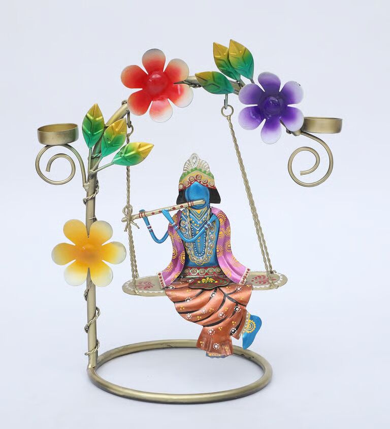 Krishna Jula Multicolour Iron Idol