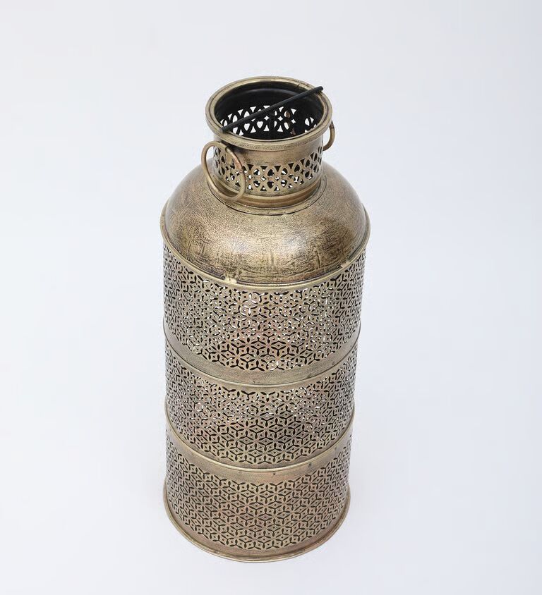 Decorative Pot Set of 4 Multicolour Metal Table Tea Light Holder 