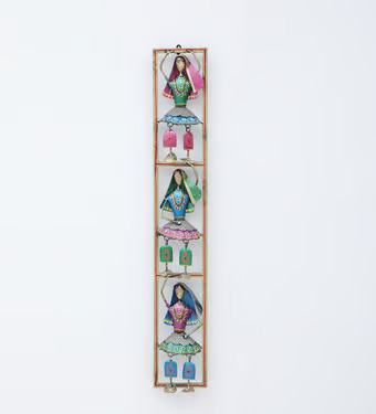Decorative Kalbaliya Lady Multicolour Metal Wall Art