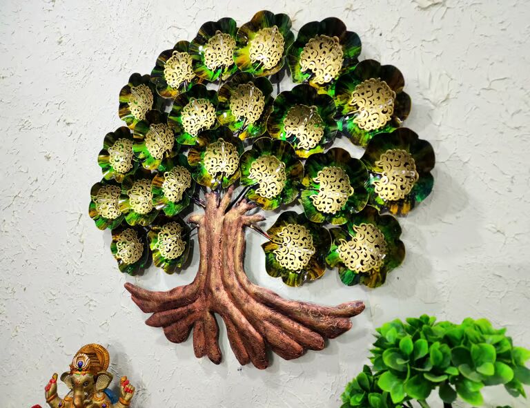 Decorative Multicolour Modern tree green