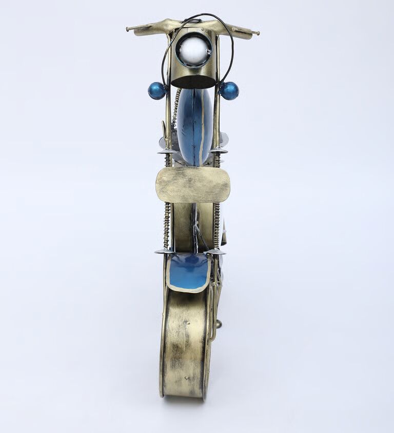 Decorative Bike Multicolour Iron Table Clock