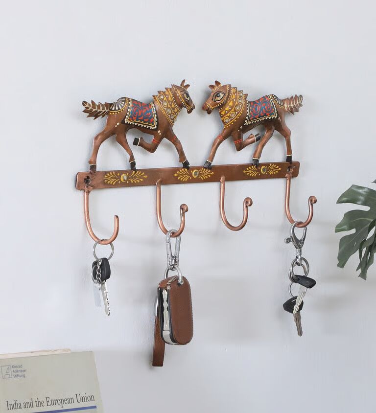 Horse Multicolour Iron Key Holder