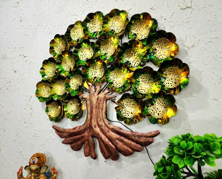 Decorative Multicolour Modern tree green