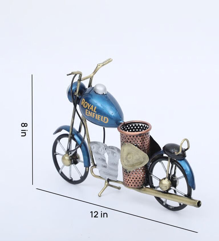 Bike Multicolour Metal Pen Stand
