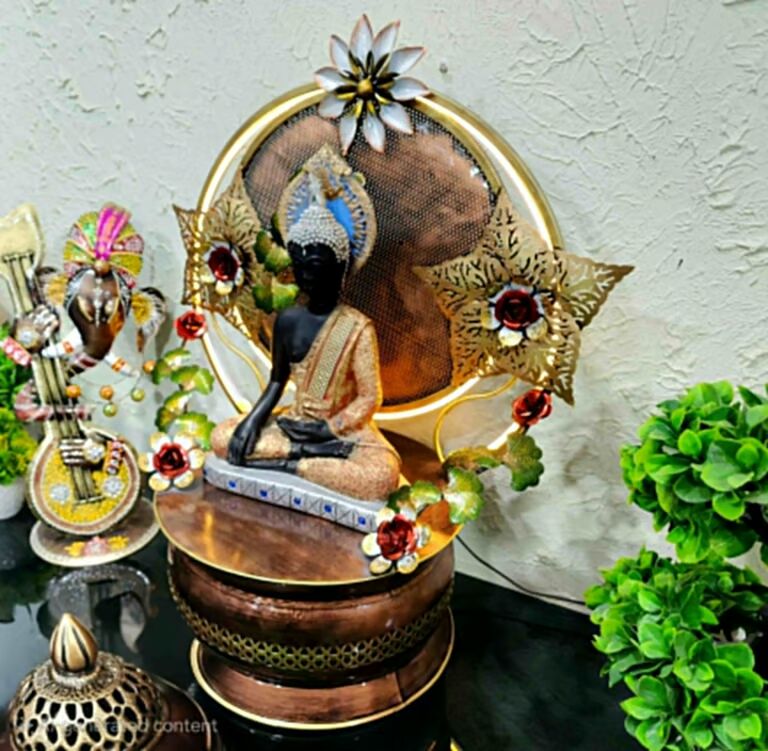 DECORATIVE MULTICOLOUR BUDDHA STANDING LED RING 