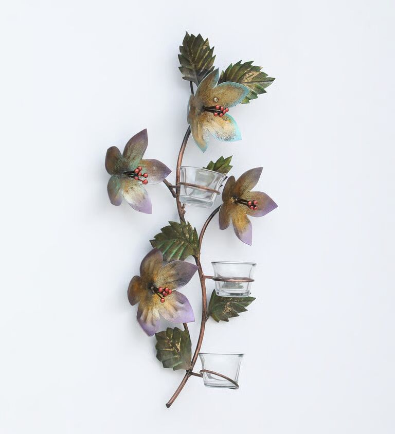 Decorative Multicolour Iron Table Tea Light Holder