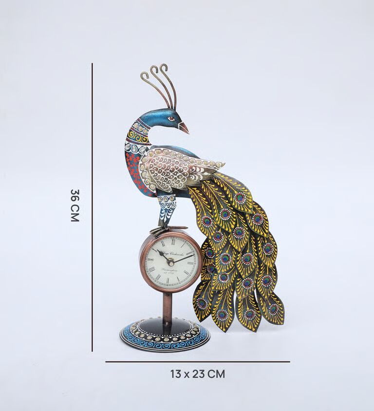 Decorative Peacock Clock