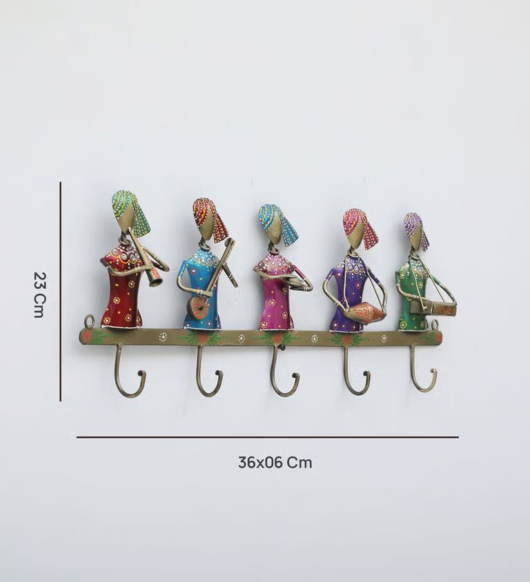 5 Safa Multicolour Iron Key Holder