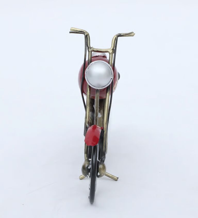 Bike 3'' Red Iron Table Clock