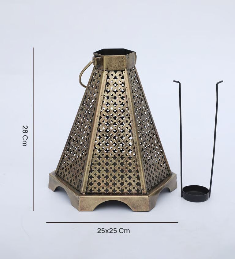 Basket Set Of 2 Multicolour Iron Tea Light Holder