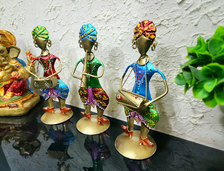 Decorative Multicolour Panjabi Doll  s/3
