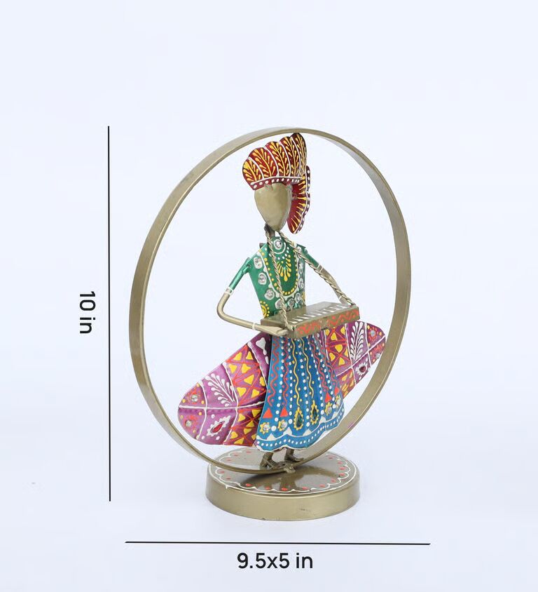 Punjabi Ring S/3 Multicolour Metal Figurines