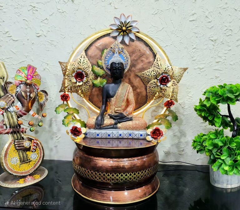 DECORATIVE MULTICOLOUR BUDDHA STANDING LED RING 