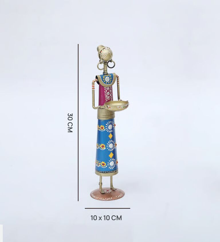 Narega Doll Set Of 4 Multicolour Iron Figurines