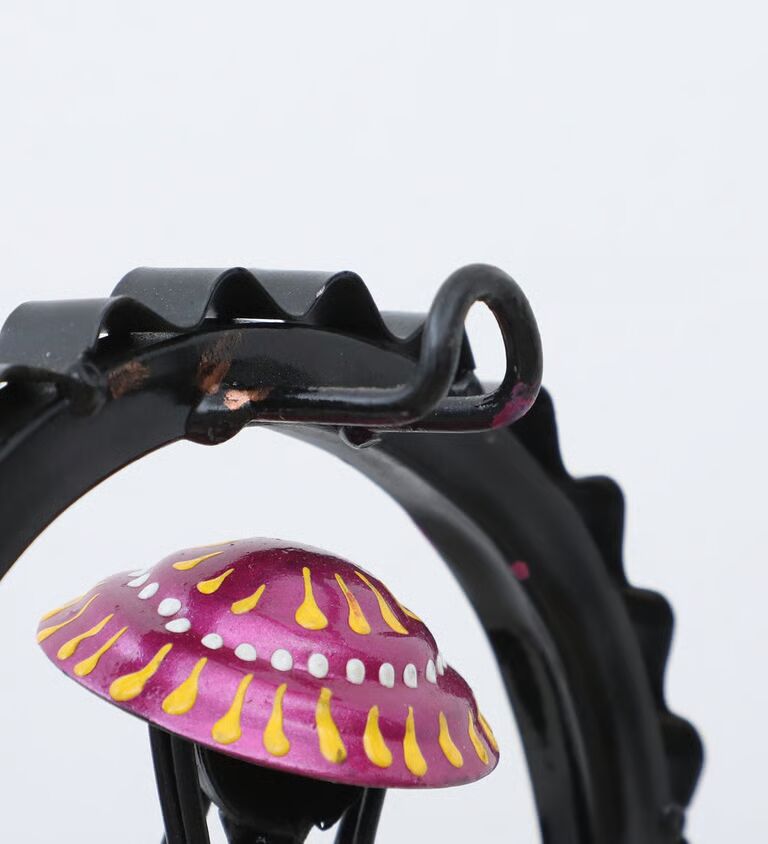 Decorative 3 Safa Panel Virtical Multicolour Metal Wall Art