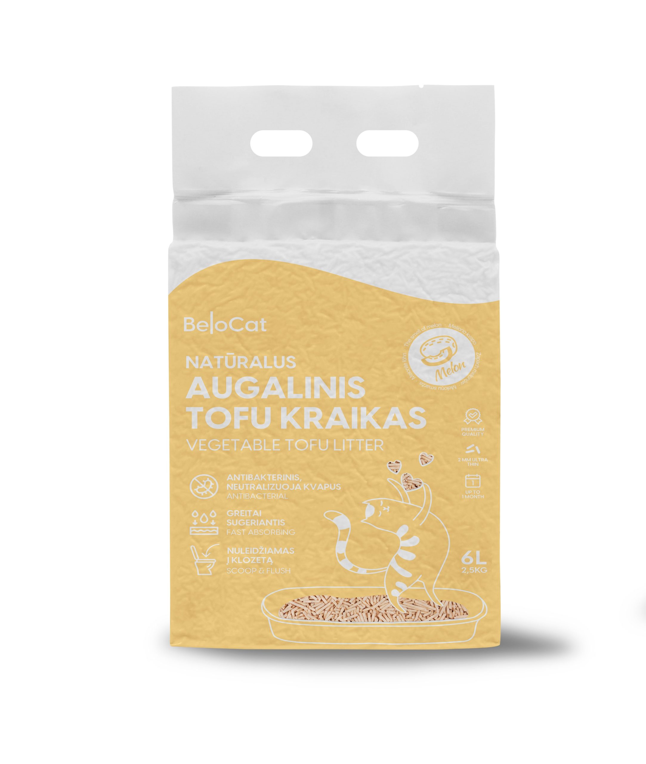 KAČIŲ KRAIKAS „Belocat” TOFU-6L/2,5Kg., (Melion) 