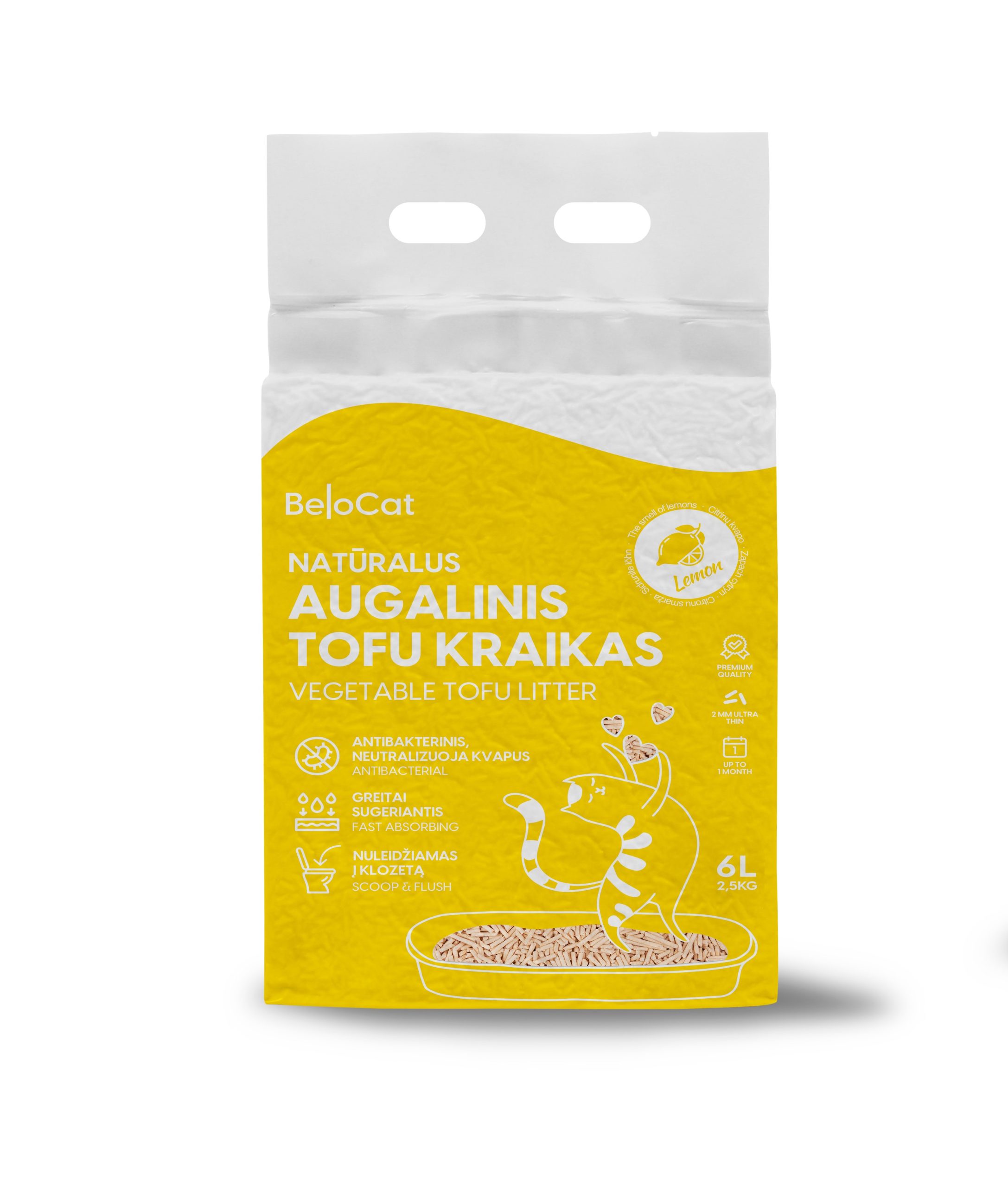 KAČIŲ KRAIKAS „Belocat” TOFU-6L/2,5Kg., (Lemon)