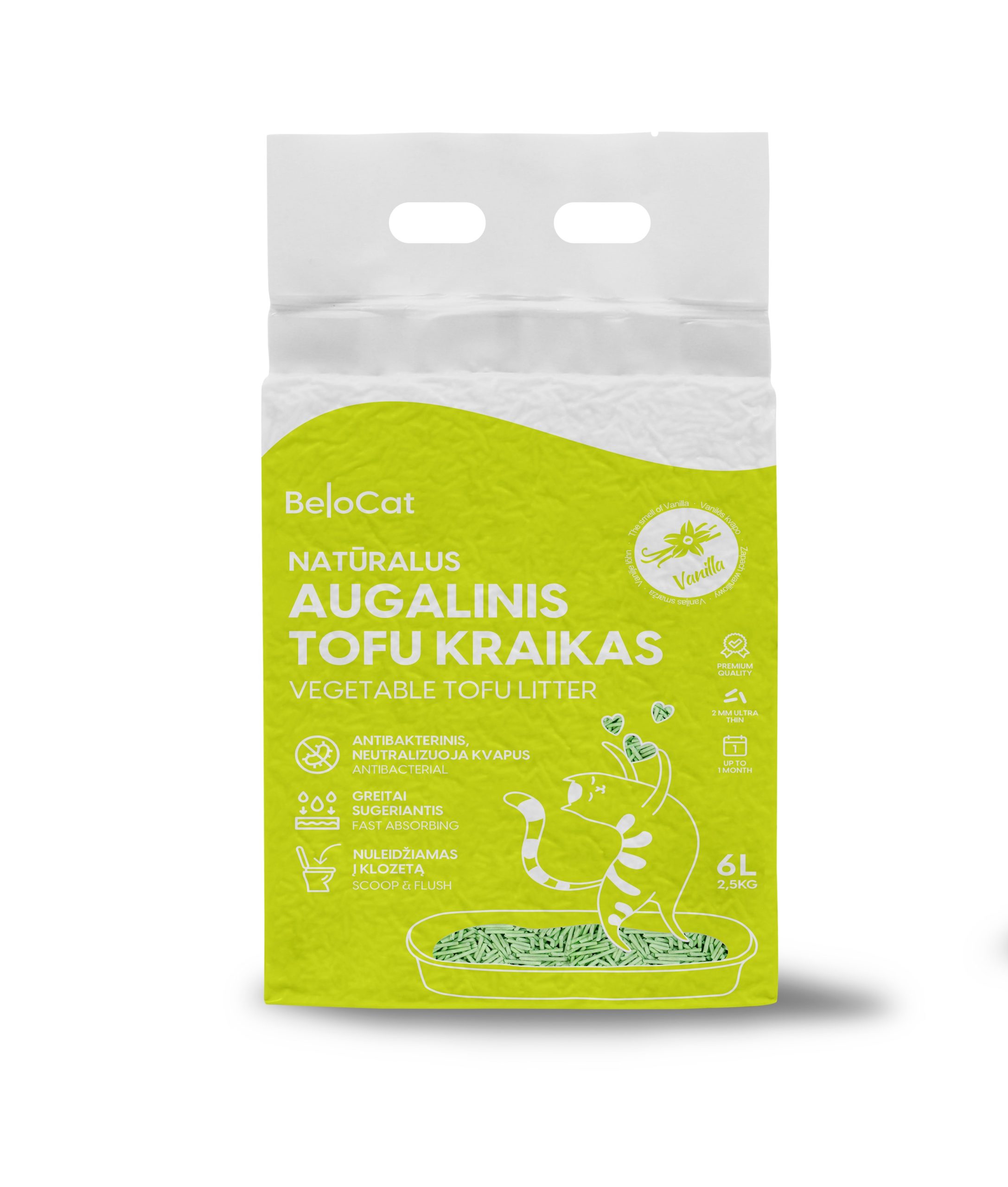 KAČIŲ KRAIKAS „Belocat” TOFU-6L/2,5Kg., (Vanilla)