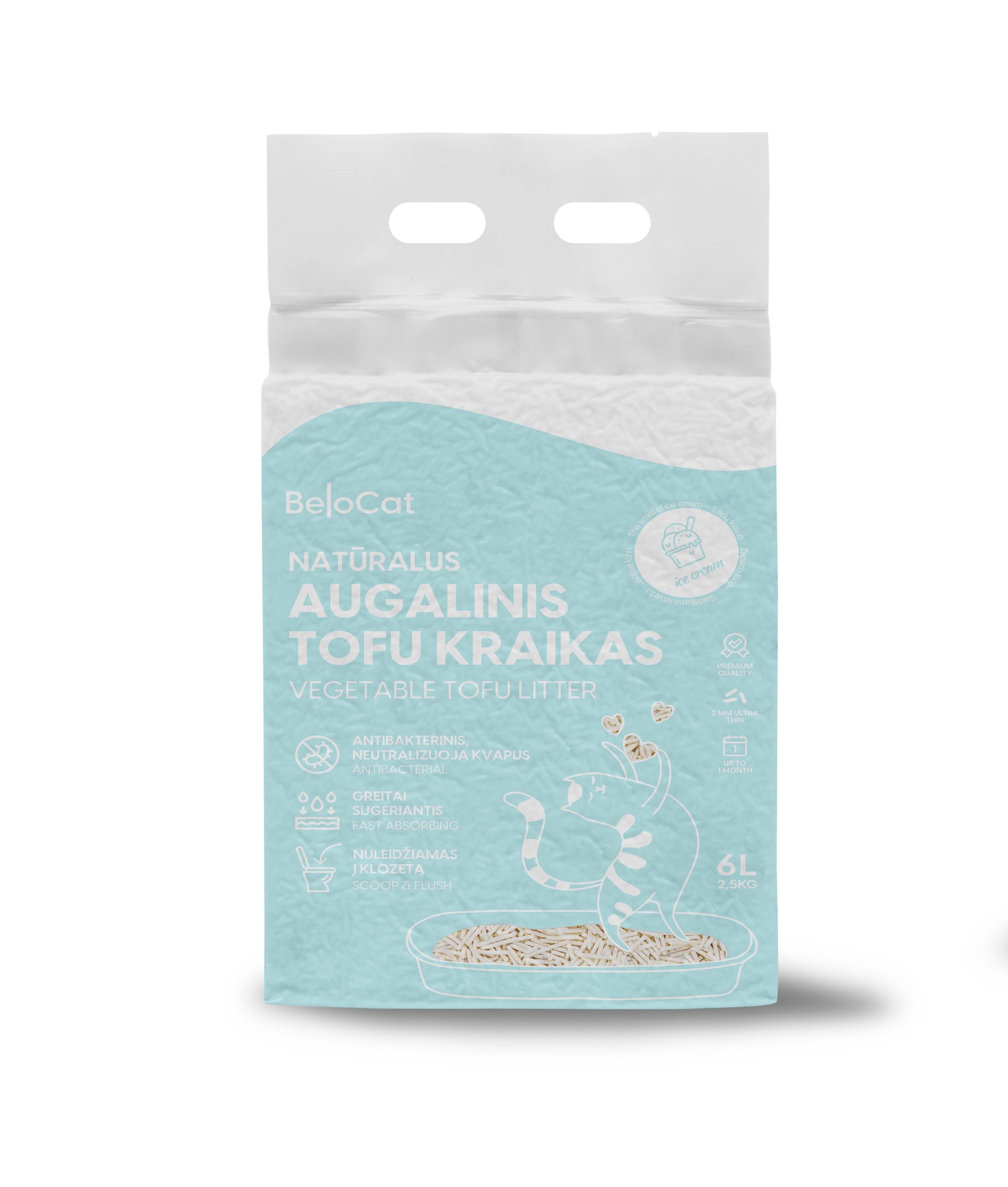 KAČIŲ KRAIKAS „Belocat” TOFU-6L/2,5Kg., (Ice cream) 