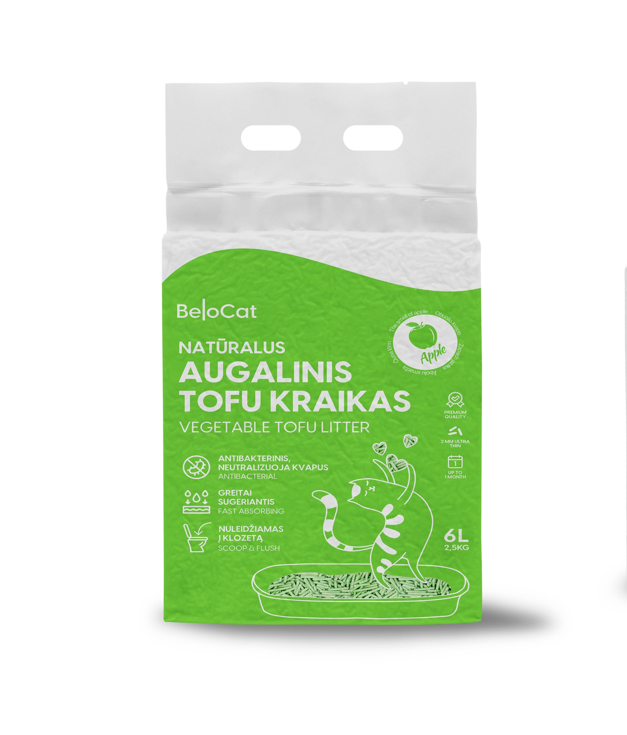 KAČIŲ KRAIKAS „Belocat” TOFU-6L/2,5Kg., (Apple) 